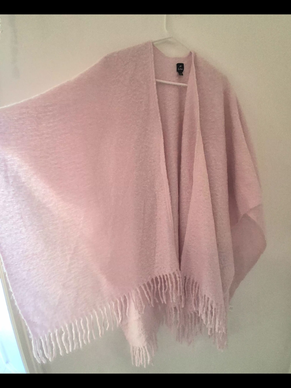 Echo Pink Knit Scarf with Fringe
